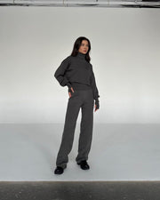 Turtleneck high waisted pants lounge set 3068