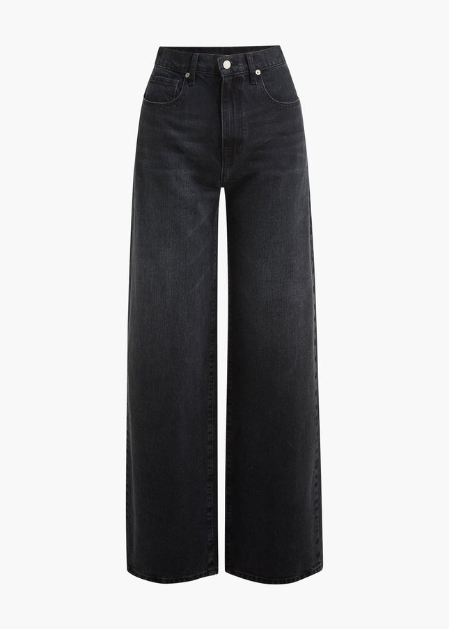 HIGH WAISTED WIDE LEG JEANS BLACK 4064