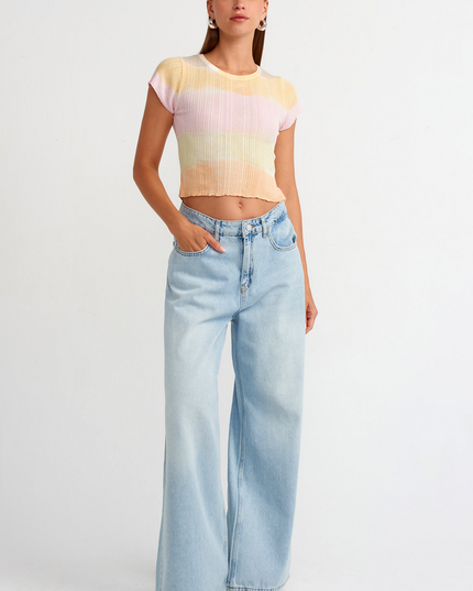 Wide legged baggy light blue jeans 3098