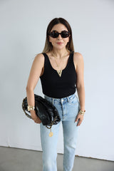 Gold accessorized Valentino full cotton tank top 3092