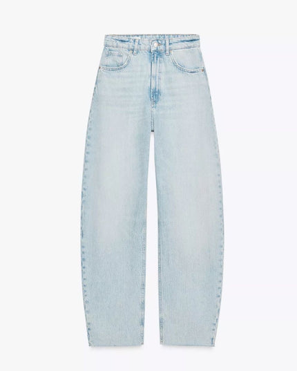 Balloon fit high rise jeans 4058