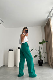 Silky crepe pants