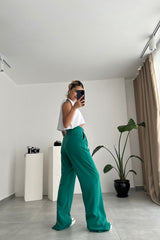 Silky crepe pants