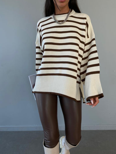 Oversized pinstripe sweater