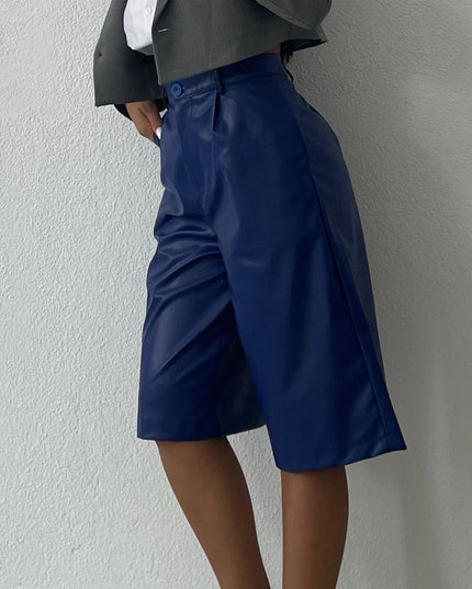 Leather bermuda shorts 2001