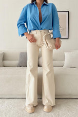 Ivory wide leg jeans