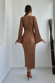 Midi belted dress