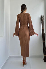 Midi belted dress