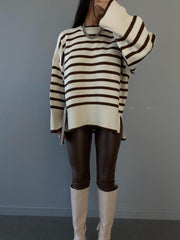 Oversized pinstripe sweater