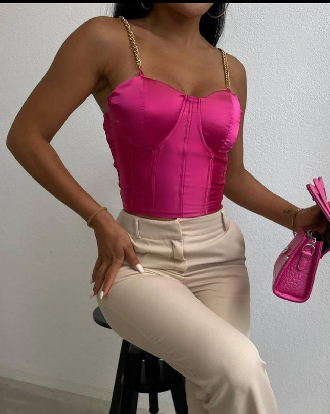 Satin crop top