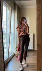 Leather leggings