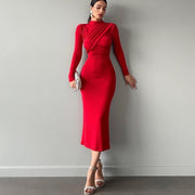 Red fit dress