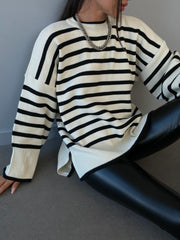 Oversized pinstripe sweater